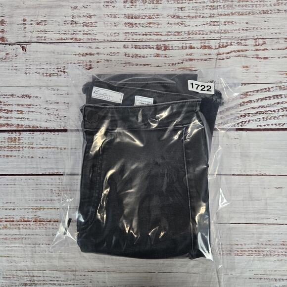 KanCan Y2K Jeans 25 Black Ultra High Rise Extreme Flare Distressed Frayed Hem - Picture 10 of 10